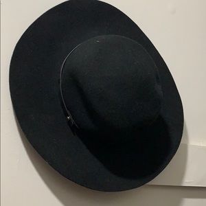 Oversized floppy black hat
